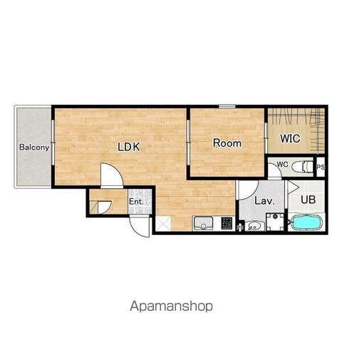 オガールコートナカモズ(1LDK/1階)の間取り写真