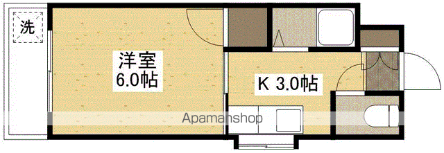 KUBOI曙ビル(1K/2階)の間取り写真