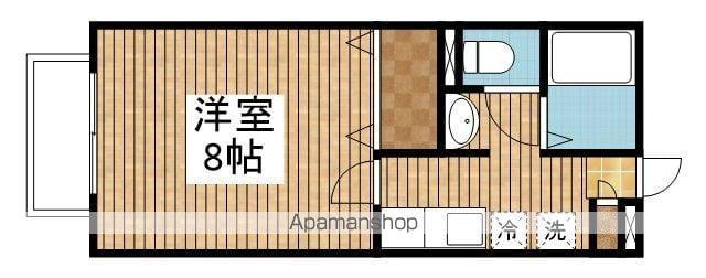 サンロイヤル白山浦(1K/1階)の間取り写真