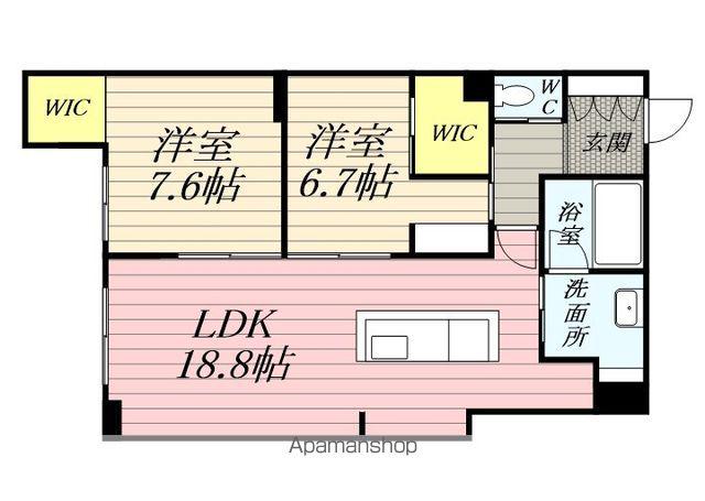 ウィズプラス大船(2LDK/3階)の間取り写真
