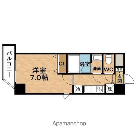 AQUAPLACEHIGASHITEMMAⅡ(1K/2階)の間取り写真