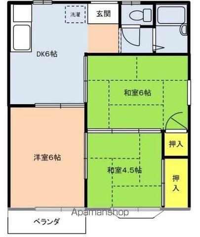 DTヒルズ(3DK/2階)の間取り写真