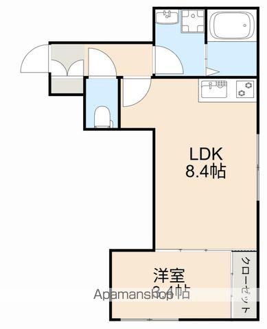 シャイニングパレス宮城野原(1LDK/1階)の間取り写真