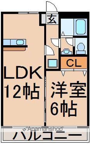 メゾンノースパーク(1LDK/1階)の間取り写真