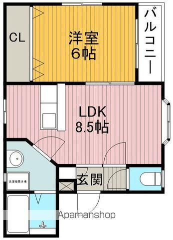 カサデプリマベーラ(1LDK/1階)の間取り写真