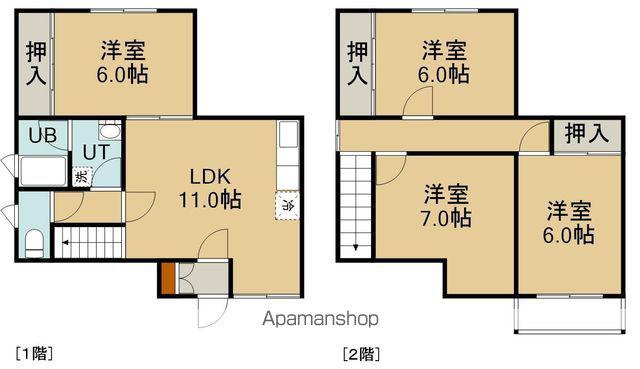 トータス柏木(4LDK/1階)の間取り写真