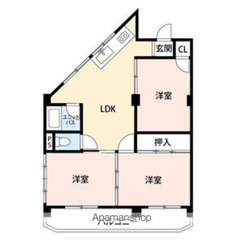 メゾン丸山(3DK/1階)の間取り写真