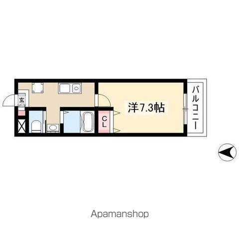 A・CITY東岸(1K/3階)の間取り写真