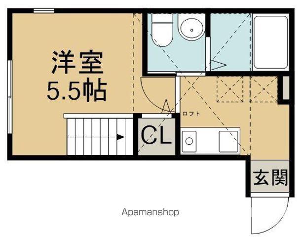 クレール霞(1K/1階)の間取り写真