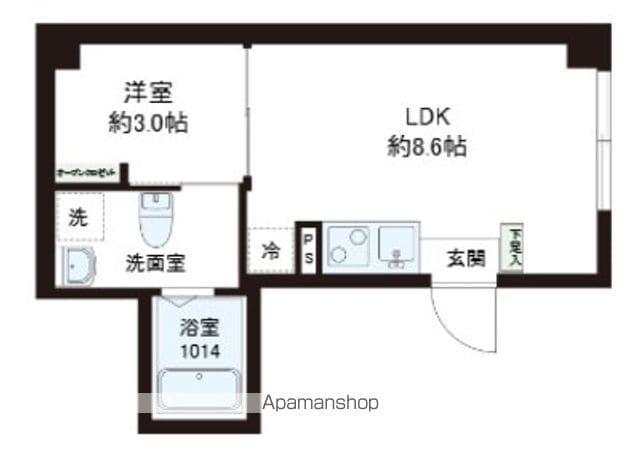レピュア十条レジデンスⅡ(1LDK/1階)の間取り写真