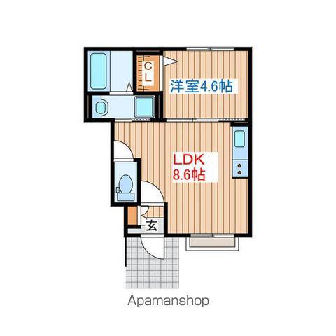 エトワール(1LDK/1階)の間取り写真