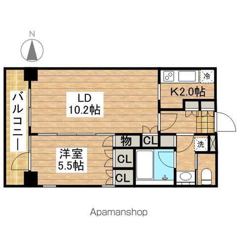 ドゥーエつつじヶ丘(1LDK/2階)の間取り写真