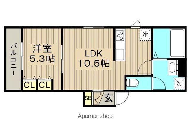 プラネッツ(1LDK/1階)の間取り写真