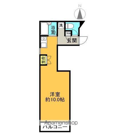 Mフラッツ(ワンルーム/3階)の間取り写真