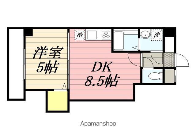 COMFORTABLE緑が丘Ⅱ(1LDK/3階)の間取り写真