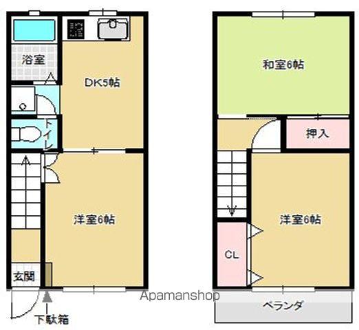 コーポ・チェリー(3K/1階)の間取り写真