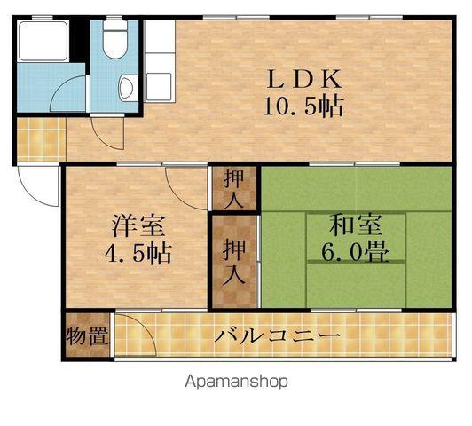 東田マンション(2LDK/2階)の間取り写真