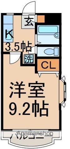 カーサ恵(1DK/1階)の間取り写真