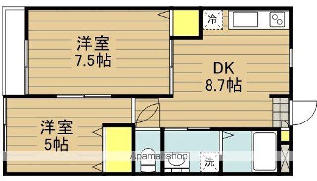 レガート戸田公園(2DK/2階)の間取り写真