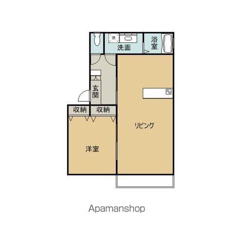 ノーブル館(1LDK/2階)の間取り写真