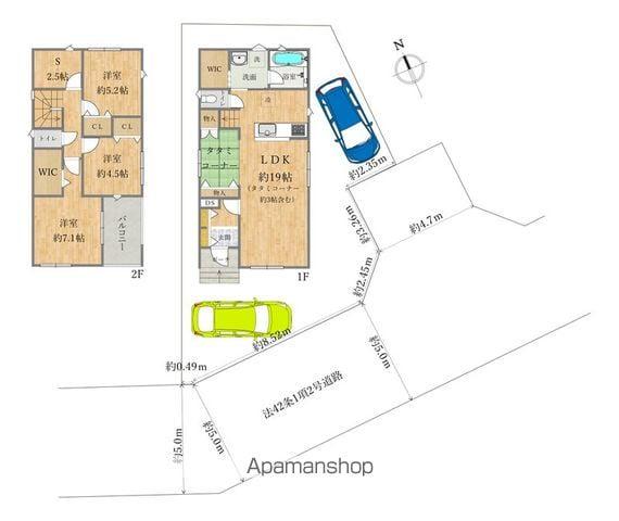 南海電鉄南海本線 二色浜駅 徒歩11分 2階建 築1年(3SLDK)の間取り写真