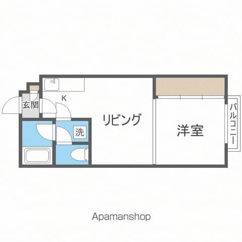 ルナハイツ札幌(1DK/4階)の間取り写真