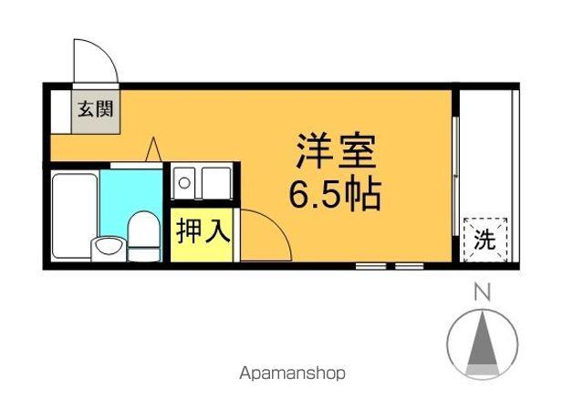 パティオ青柳(ワンルーム/2階)の間取り写真