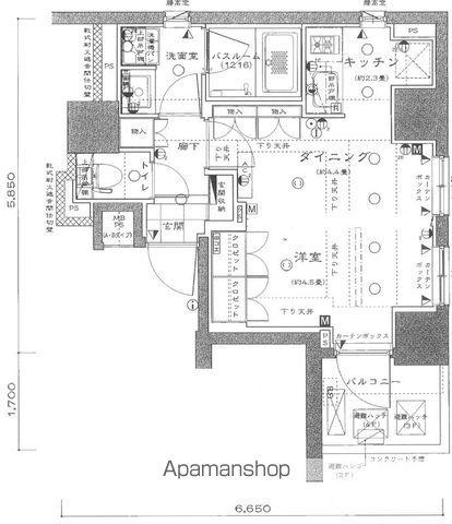 アンビックス神田(ワンルーム/4階)の間取り写真