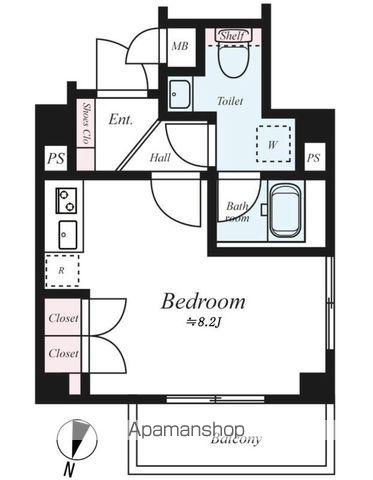 SIN-CITY板橋本町(ワンルーム/1階)の間取り写真