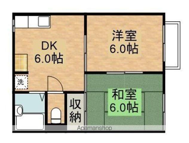 コスモ市川A棟・B棟(2DK/2階)の間取り写真