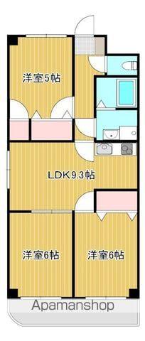 マンション景桜(3DK/3階)の間取り写真