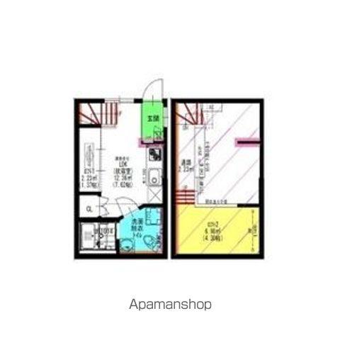 VELO JIYUGAOKA(ワンルーム/1階)の間取り写真