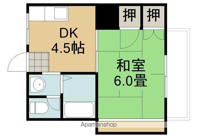 レガロ山路(1K/1階)の間取り写真