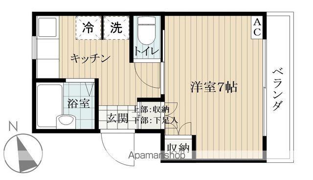 半田コーポ(1K/3階)の間取り写真