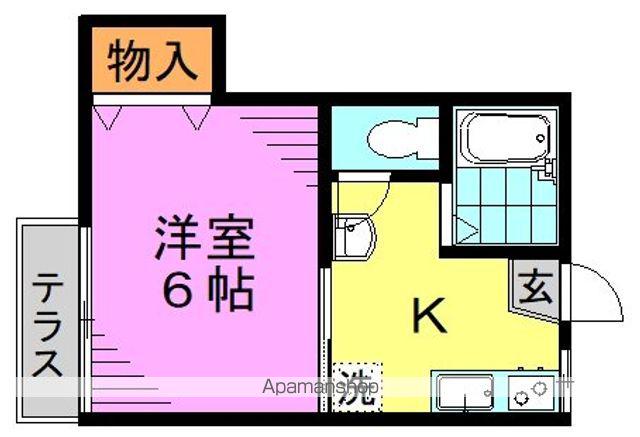 ガーデンハイツB棟(1K/1階)の間取り写真