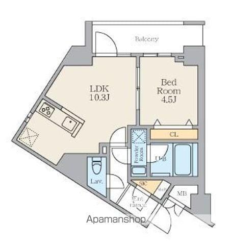 S-RESIDENCE曳舟BERENZA(1LDK/7階)の間取り写真