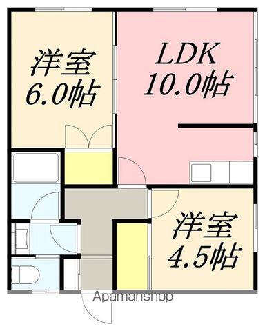 ハイムスパイラル(2LDK/1階)の間取り写真