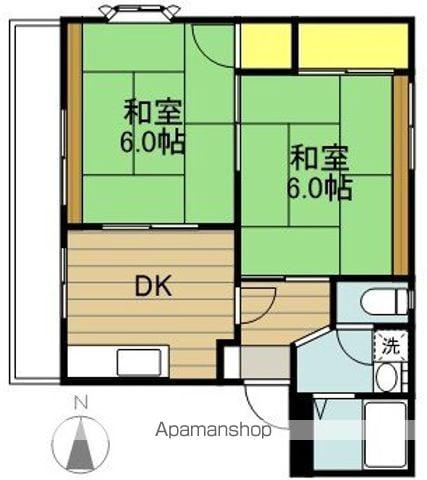 ドリームイシダA(2DK/2階)の間取り写真