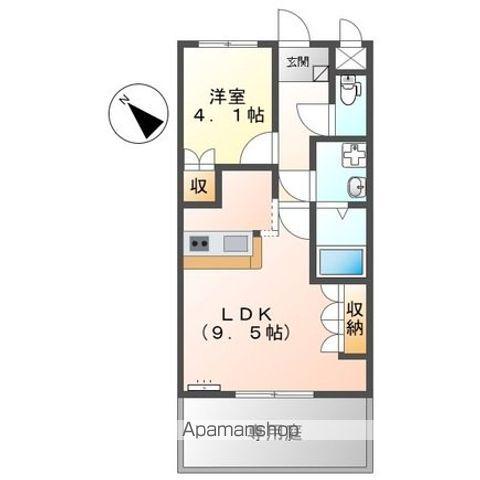 レジデンス コモド(1LDK/1階)の間取り写真