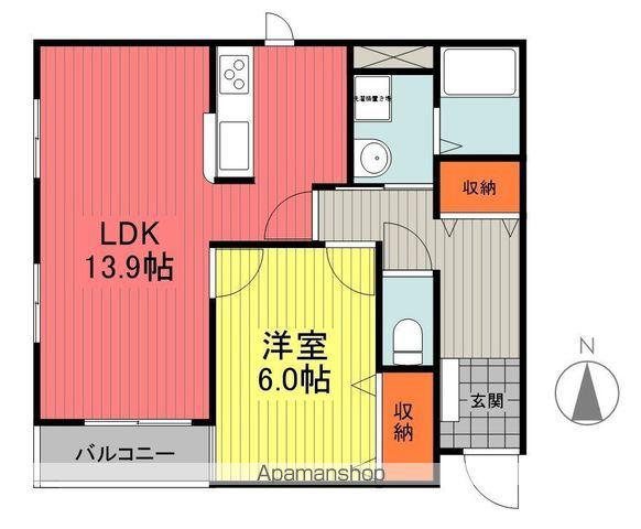 ドルチェ・カーサ新町(1LDK/1階)の間取り写真