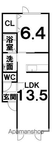 CLARTE(1LDK/2階)の間取り写真