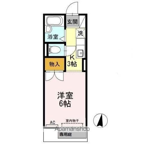 マンハイム谷口(1K/1階)の間取り写真