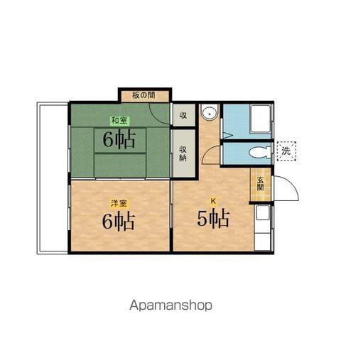 寿荘(2K/2階)の間取り写真