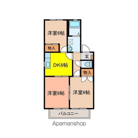 フォレストK(3DK/1階)の間取り写真