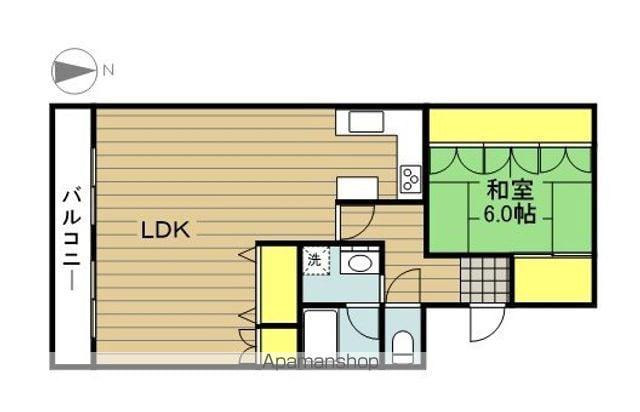 メゾンドール戸田(1LDK/3階)の間取り写真