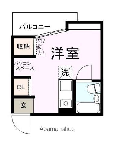 サンシャイン東梶返(ワンルーム/2階)の間取り写真