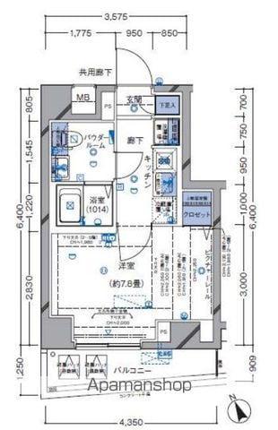 THE PREMIUM SUITE 中野鷺宮(1K/2階)の間取り写真