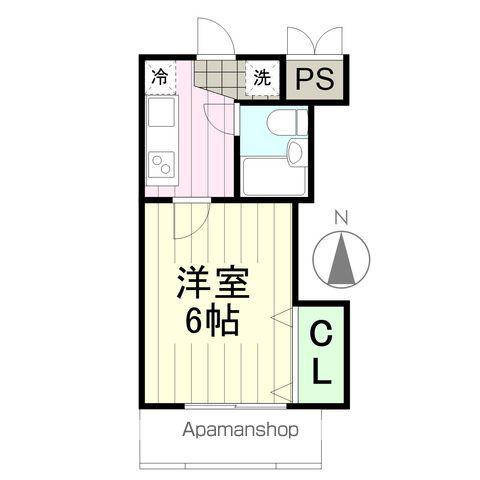 コーポ友(1K/2階)の間取り写真