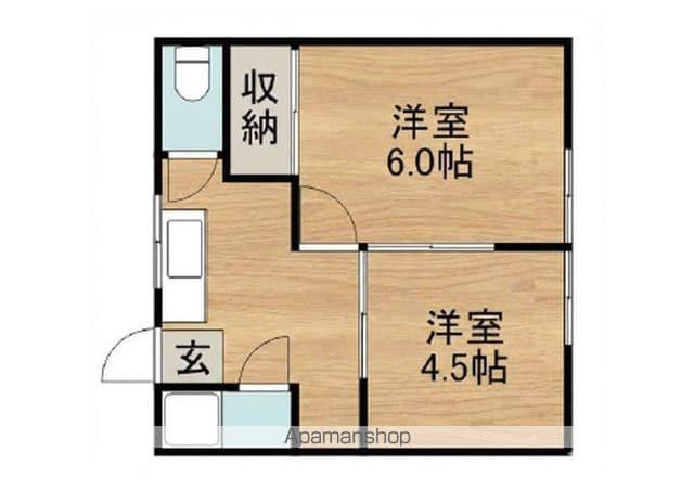 コーポ泉(2K/1階)の間取り写真