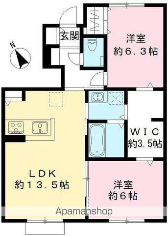 SUN KYOTO(2LDK/1階)の間取り写真